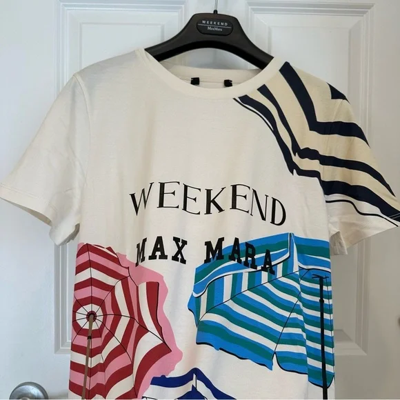 SOLD! Weekend Max Mara Label-cut Cotton T-shirt with Print Size: Various - Picture 11 of 14